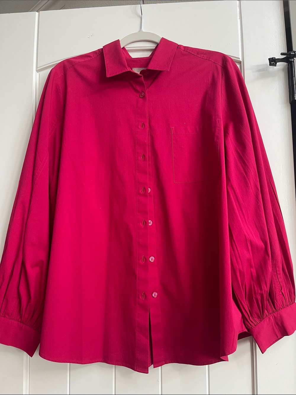 Chico's Women's Button-Up Blouse in Bright Fuchsia
